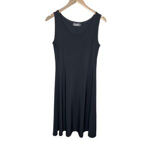 Sympli Black Sleeveless Minimalist A-Line Tank Dress Size 6